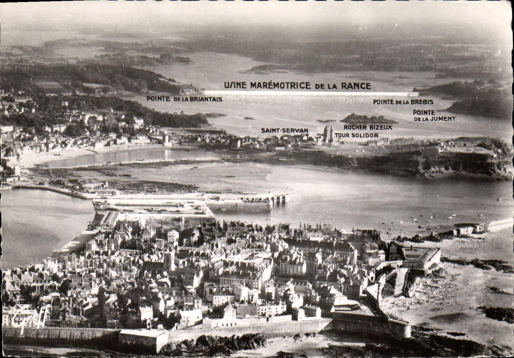 Vue aérienne de la Rance — Saint-Servan — Éditeur : SPÉ, En Bretagne, n° 132