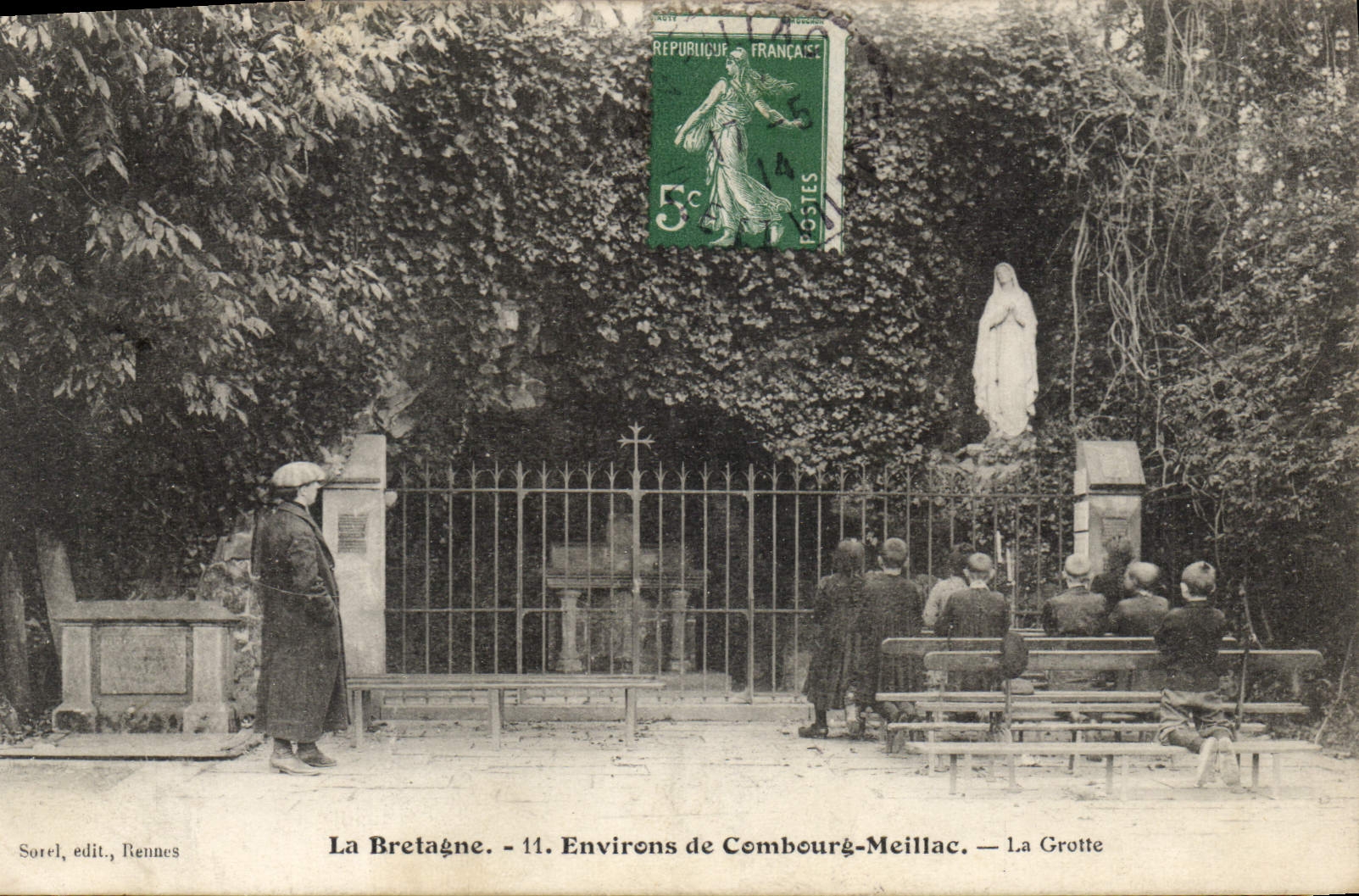 La Bretagne. - 11. Environs de Combourg-Meillac. — La Grotte — Sorel, edit., Rennes