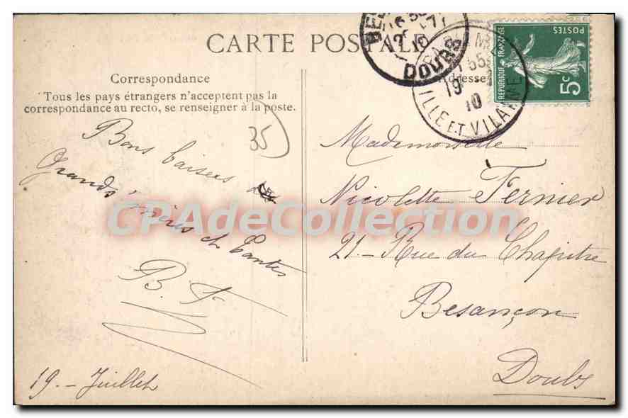 Rotheneuf — Vue générale — Villas du Val — Éditeur E.P.D. n° 1094 — Verso