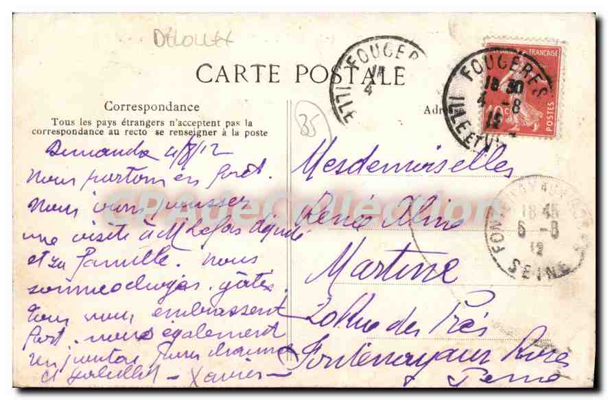 Fougères — En el bosque — El gran rotonda — Editor: 605 — Reverso