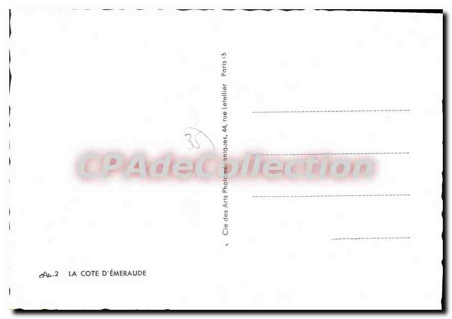 Côte d'Émeraude — Carte postale illustrée — Cie des Arts Photomécaniques, 44, rue Letellier, Paris 15 — Verso