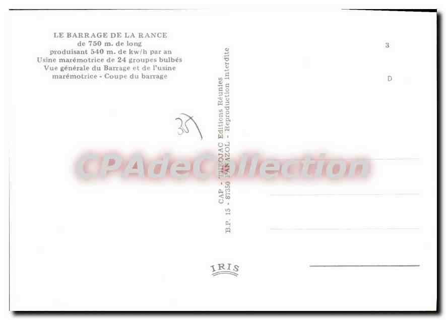 Le barrage de la Rance — Usine marémotrice — CAP - Théorjac Éditions Réunies — Reverso