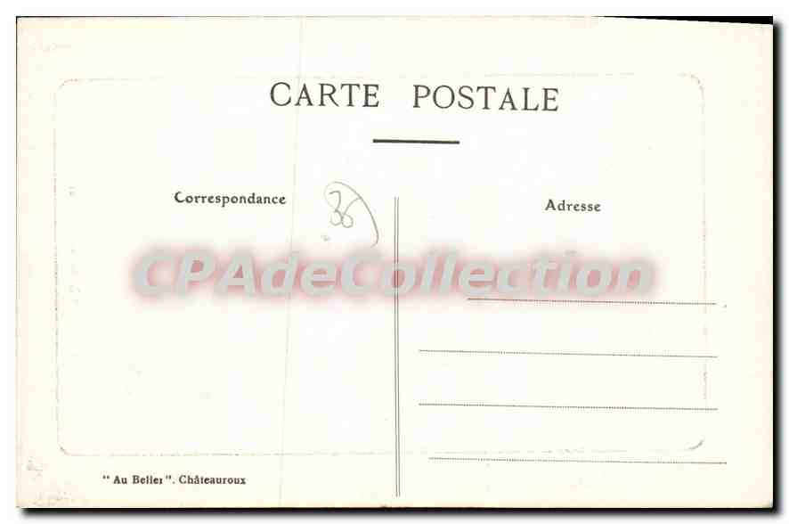 Châteauroux (Indre) — Place Gambetta — CPAdeCollection n°202 — Verso
