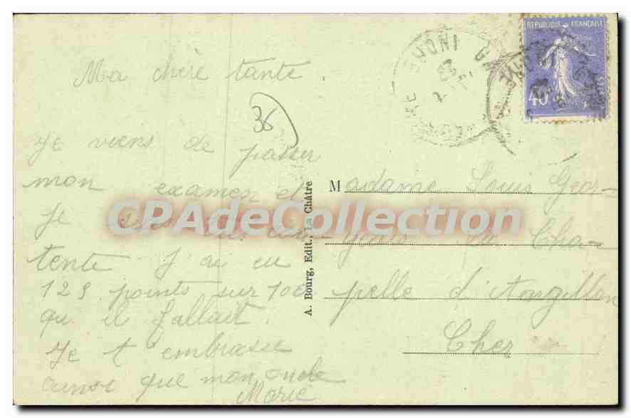 CPA La Chatre Le Jardin De George Sand Et La Rue De Belgique — Back