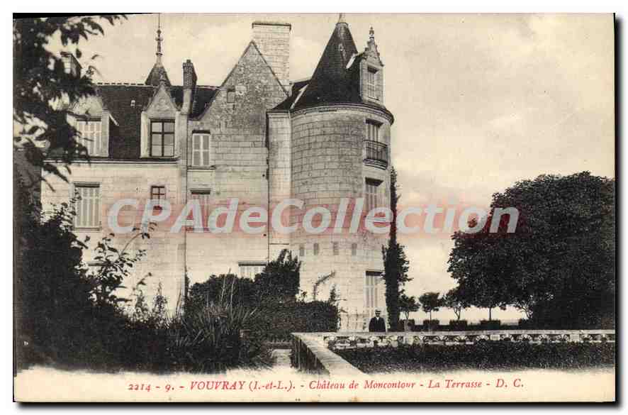 CPA Vouvray Chateau De Moncontour La Terrasse