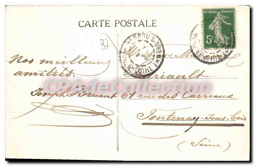 CPA Vernou Chateau Du Clos — Rückseite