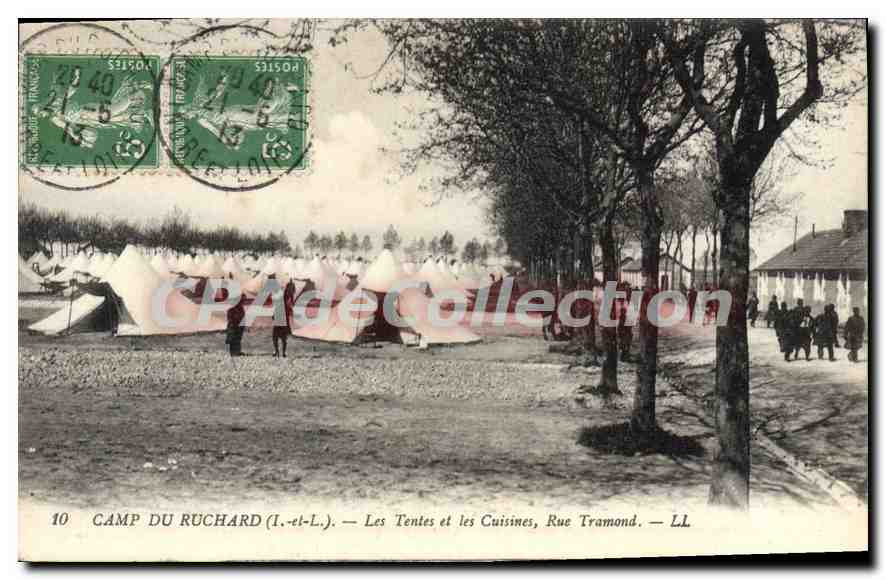 CPA Camp Du Ruchard Les Tentes Et Les Cuisines Rue Tramond