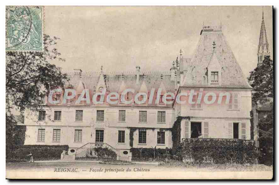 CPA Reignac Facade Principale Du Chateau