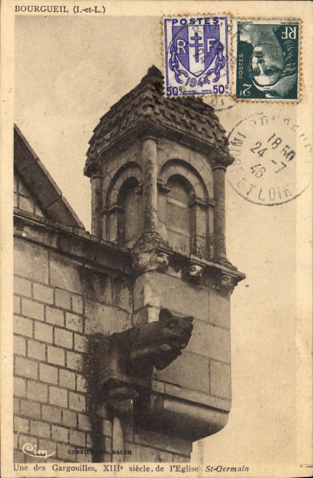 CPA Bourgueil Une Des Gargouilles