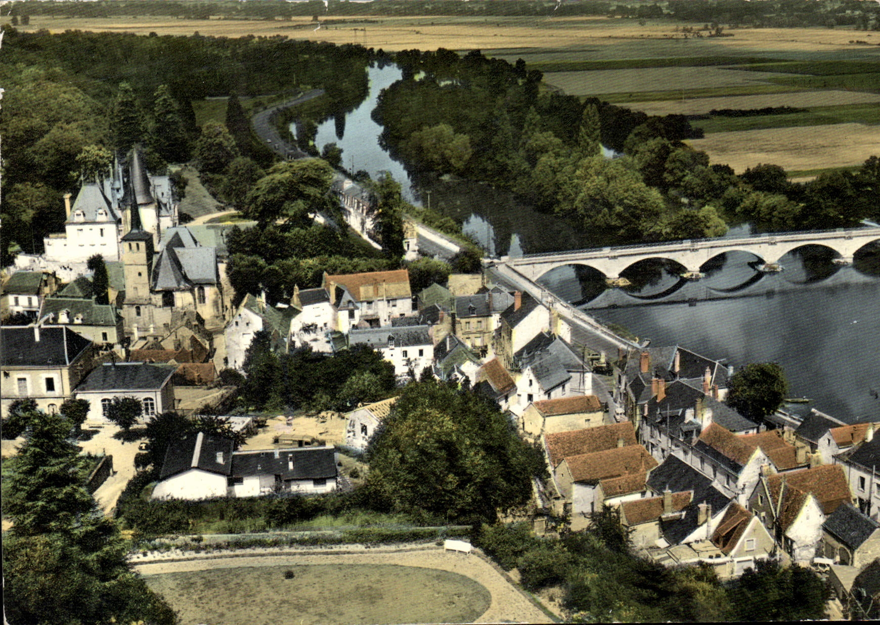 CPSM Veretz Vue Generale Aerienne