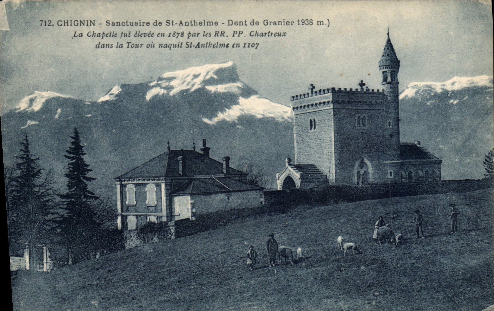 Chignin - Sanctuaire de St-Anthelme - Dent de Granier 1938 m.