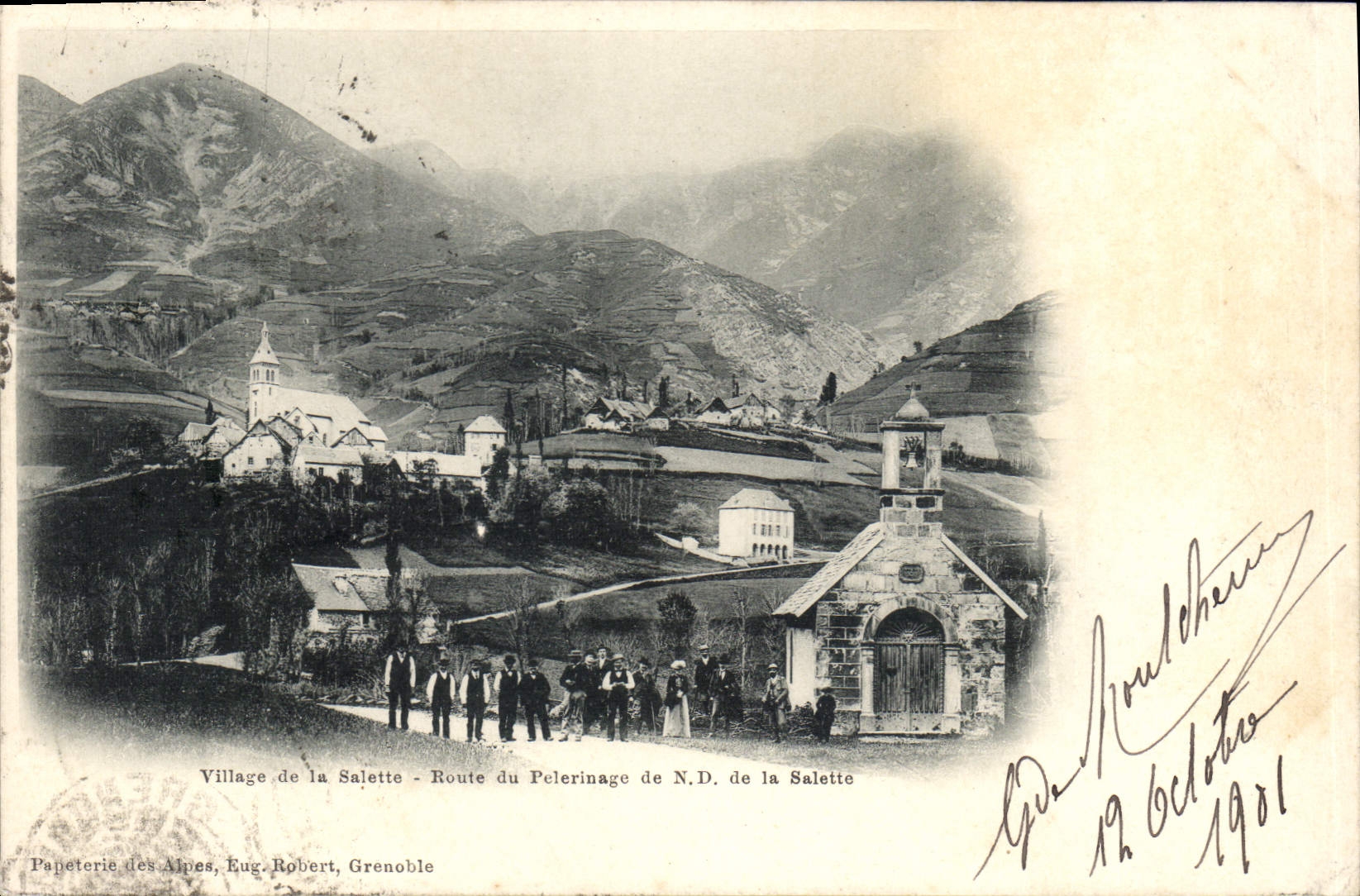 Village de la Salette — Route du Pèlerinage de N.D. de la Salette — Panetterie des Alpes, Eug. Robert, Grenoble