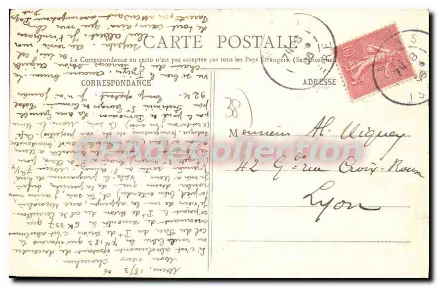 Château de Montmeilleur, près Mens - Au loin, le Ferrand — éditeur A. BAC - n° 38 — Verso