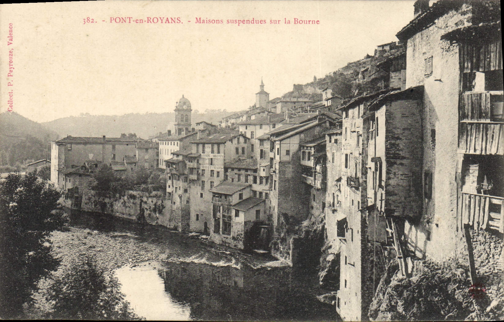 PONT-en-ROYANS — Maisons suspendues sur la Bourne — P. Payrouze, Valence, n°382