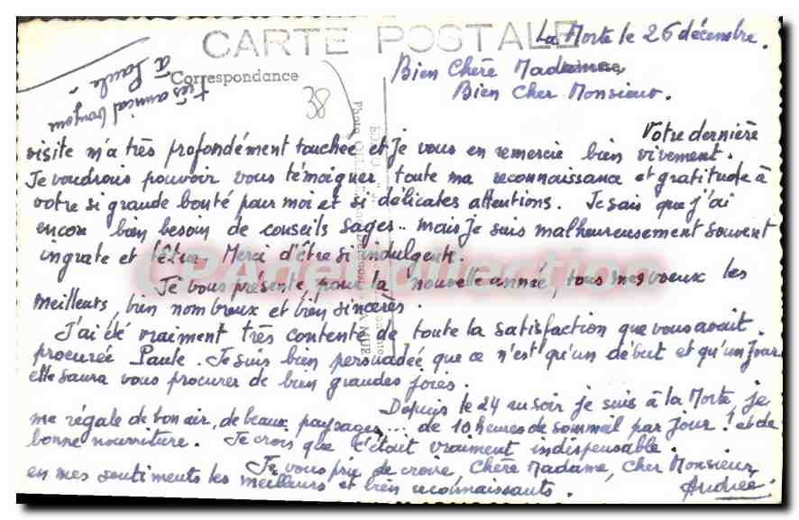 La Mortetisère — Der Armet (2788 m) — Ansichtskarte — Rückseite