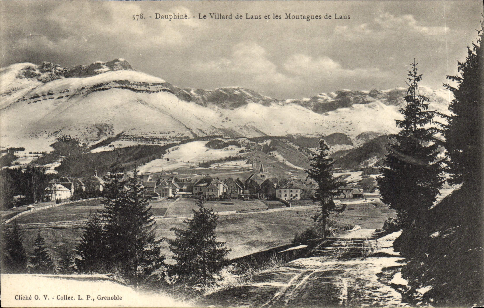 Le Villard de Lans et les Montagnes de Lans — Dauphiné — Cliché O. V., Collec. L. P., Grenoble, n° 578