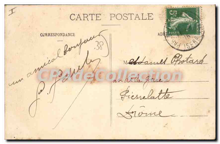 Environ de GRENOBLE - La Tour Sans-Venin (750m d'alt.) - Collection L. P., Grenoble — Verso