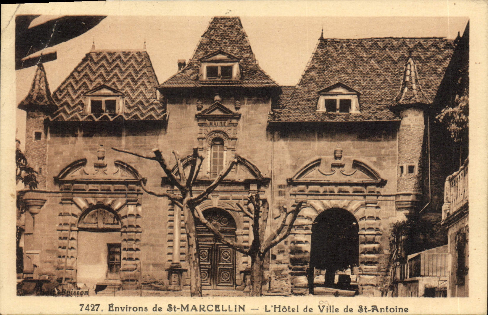 CPA St Marcellin L'Hotel De Ville De St Antoine