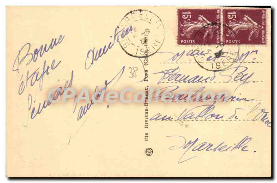 CPA St Marcellin L'Hotel De Ville De St Antoine — Rückseite