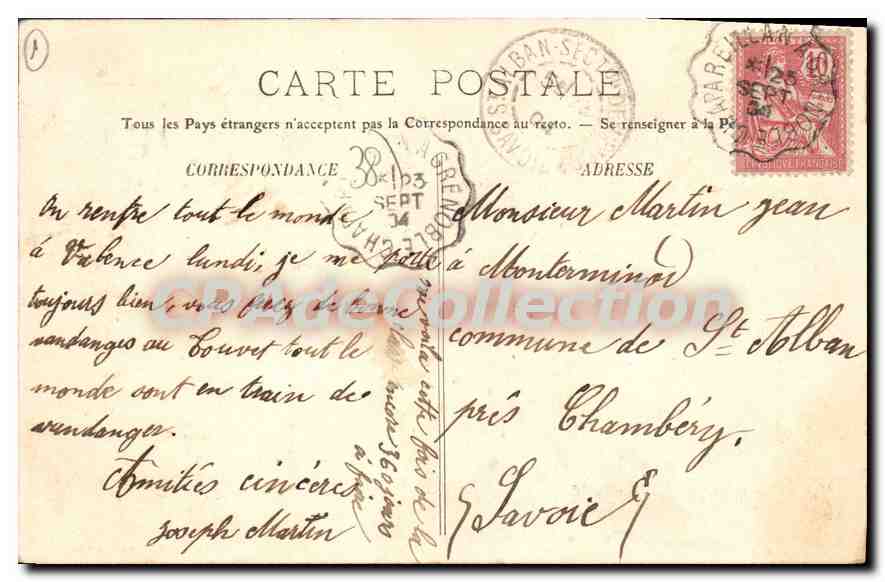 Le Touvet — Schloss Murcieu — Courtoin, Verlag Grenoble — Rückseite