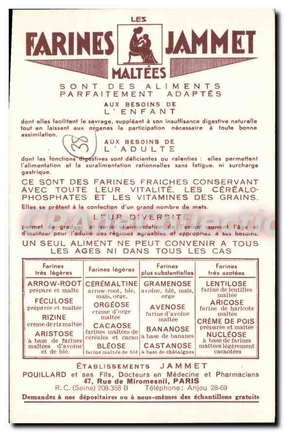 Les Vieilles Provinces de France — Le Dauphiné — Édité par les Farines Jammet — Reverso