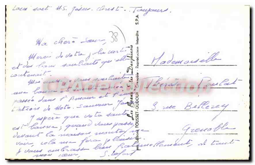 Meaudre - Kirche und Kriegerdenkmal — Verlag G. Godel — Rückseite