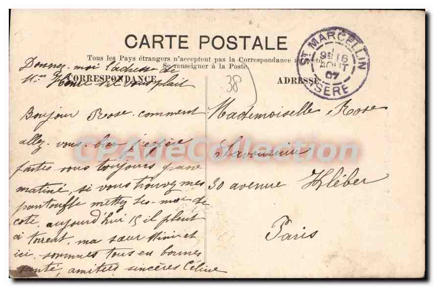 Route von Malleval nach Cognin — Dauphiné — Papeterie des Alpes Eug. Robert, Grenoble — Rückseite