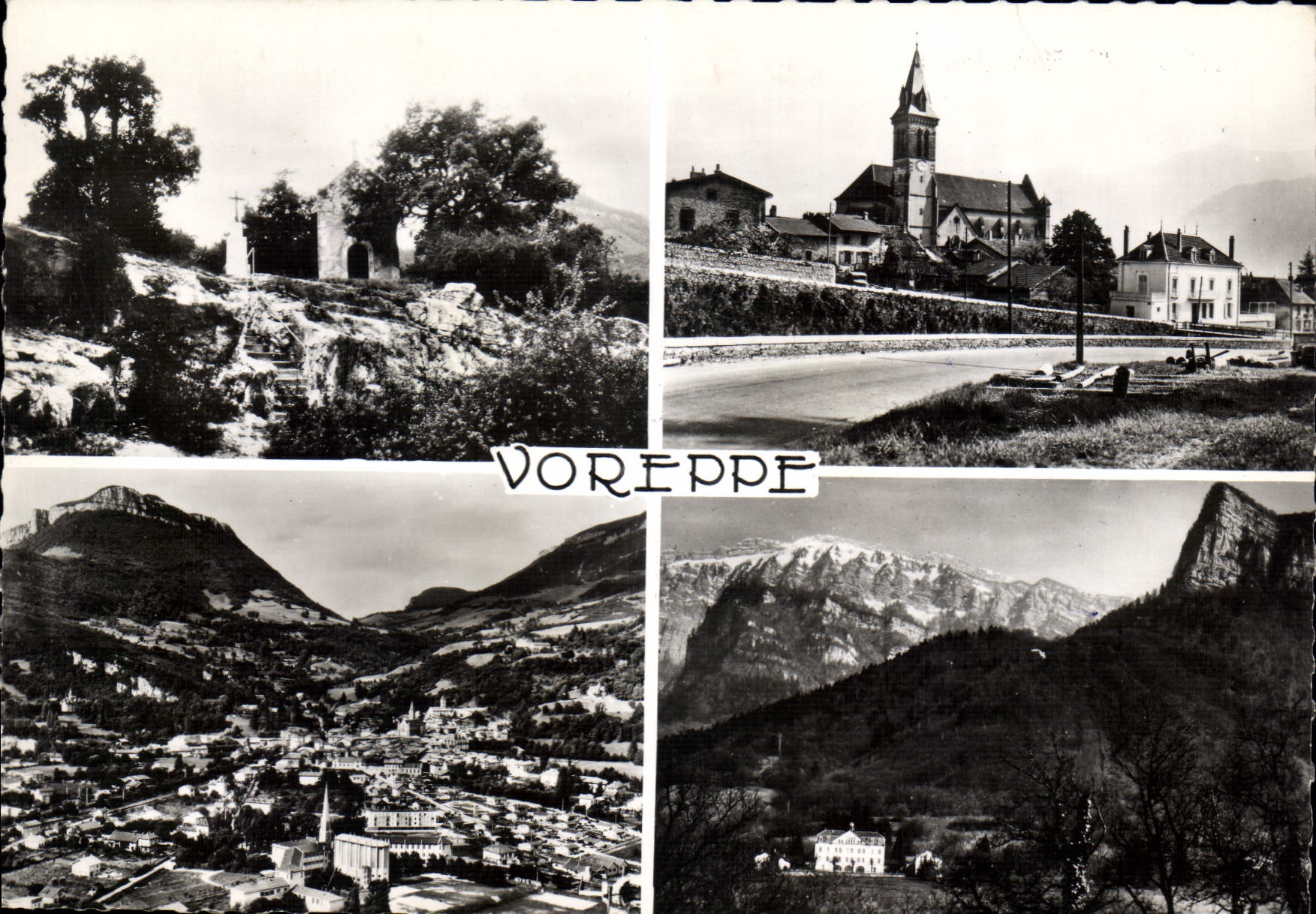 Voreppe — vue panoramique et église — éditeur J. Célard
