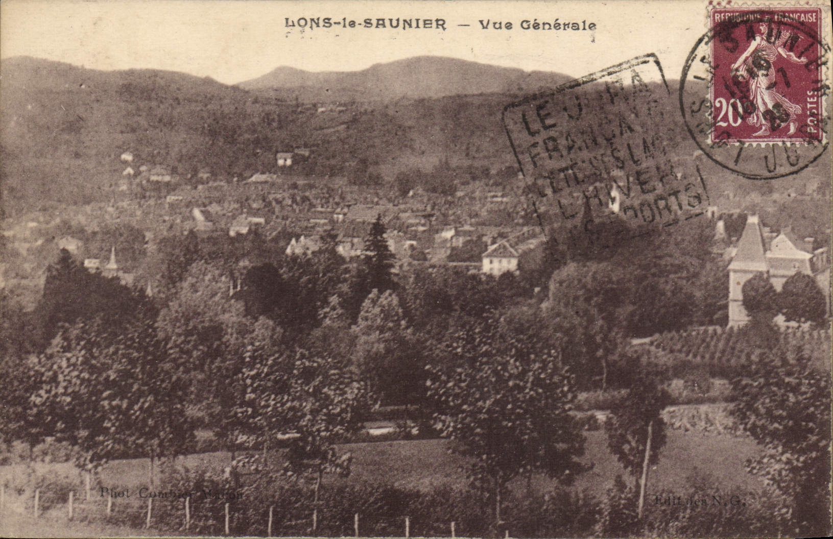 LONS-le-SAUNIER — Vue Générale — Phot. Combier-Maurin, Édit. N.G.