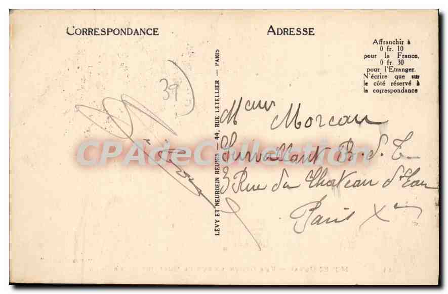 CPA Morez Vue Generale Sur Le Quartier De La Gare — Verso