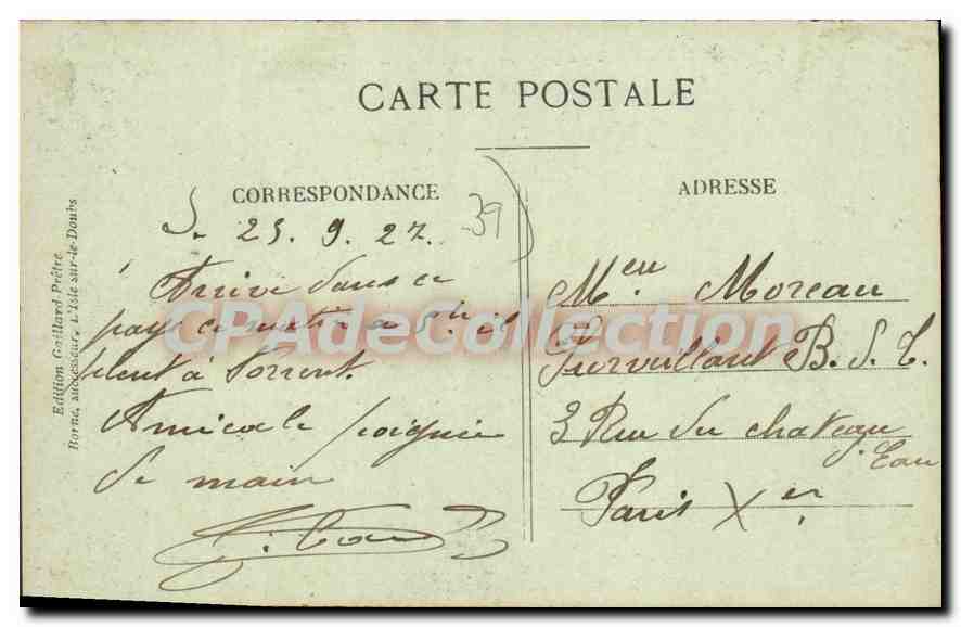 Mouchard — Vue générale — Château et Ferme des Varaches — Édition Gaillard Piètre — Reverso