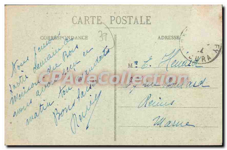 CPA Mont Sous Vaudrey Parc Du Chateau — Rückseite