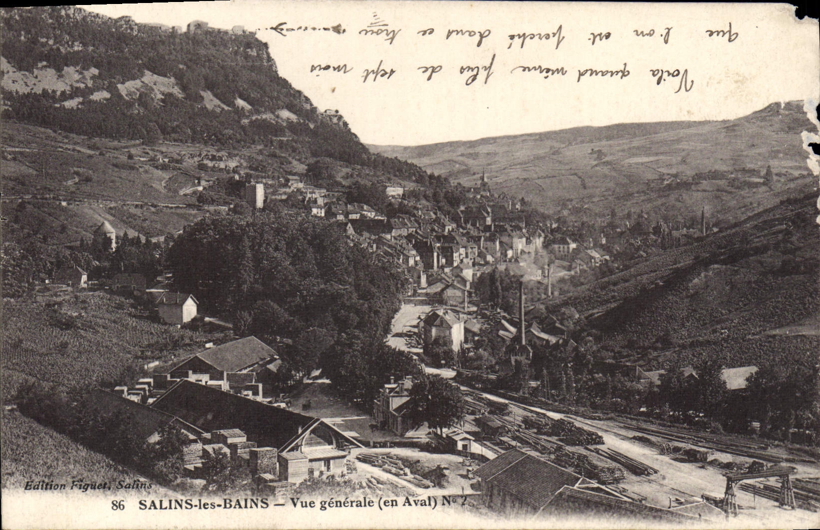 SALINS-les-BAINS — Vue générale (en Aval) N° 2 — Édition Figuelet, Salins