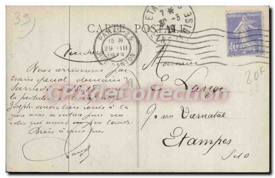 CPA Salins Les Bains Fort Belin Eglise St Anatoile — Verso
