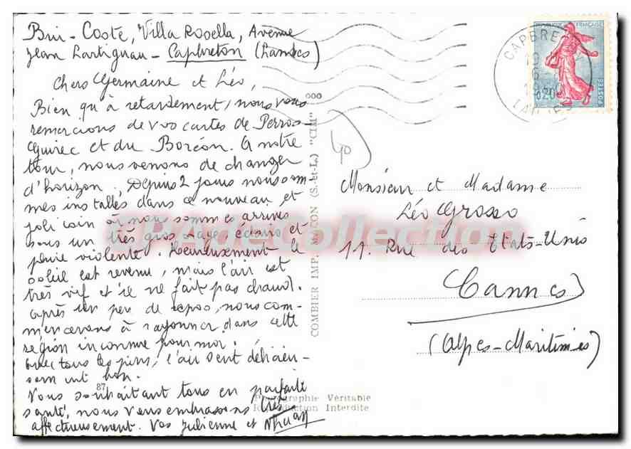 Capbreton-sur-Mer (Landes) — Souvenir — éditeur non visible — Rückseite