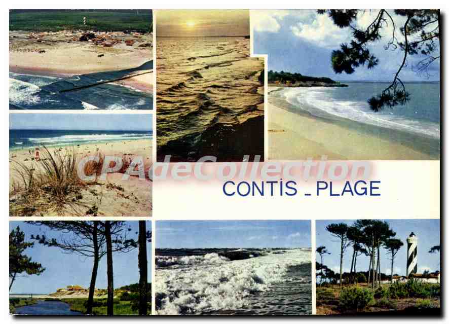 Contis-Plage — vue d'ensemble et phare — Editions Modernes Théojac, Limoges