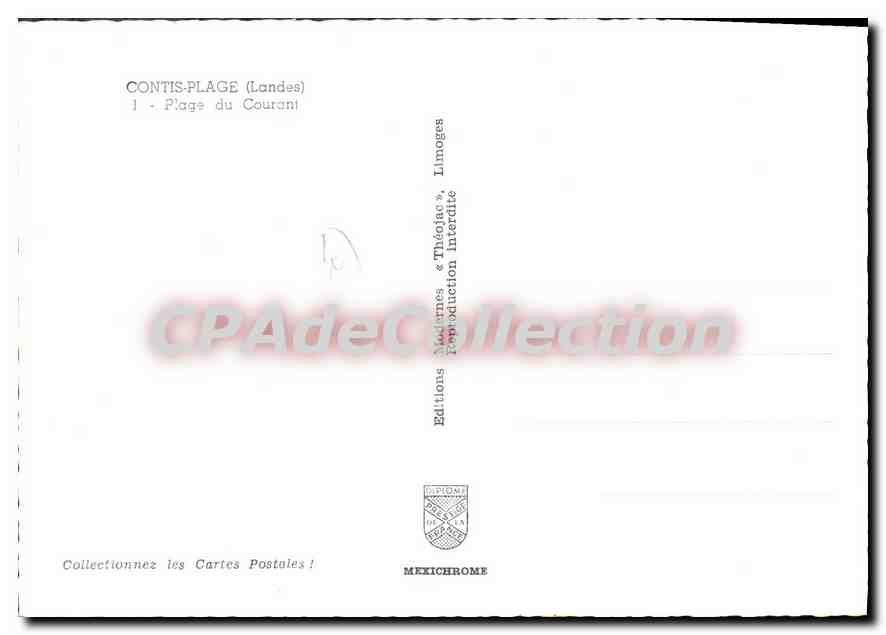 CPSM Contis Plage Du Courant — Verso