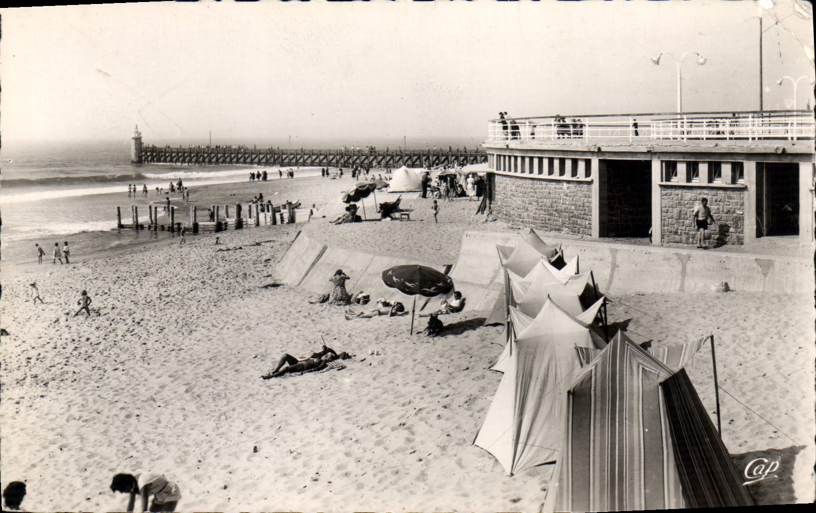 CPA Capbreton La Plage L'Estacade I'Etablissement De Bains