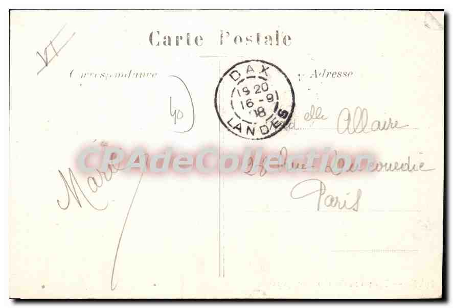 CPA Dax Promenade Des Remparts — Verso