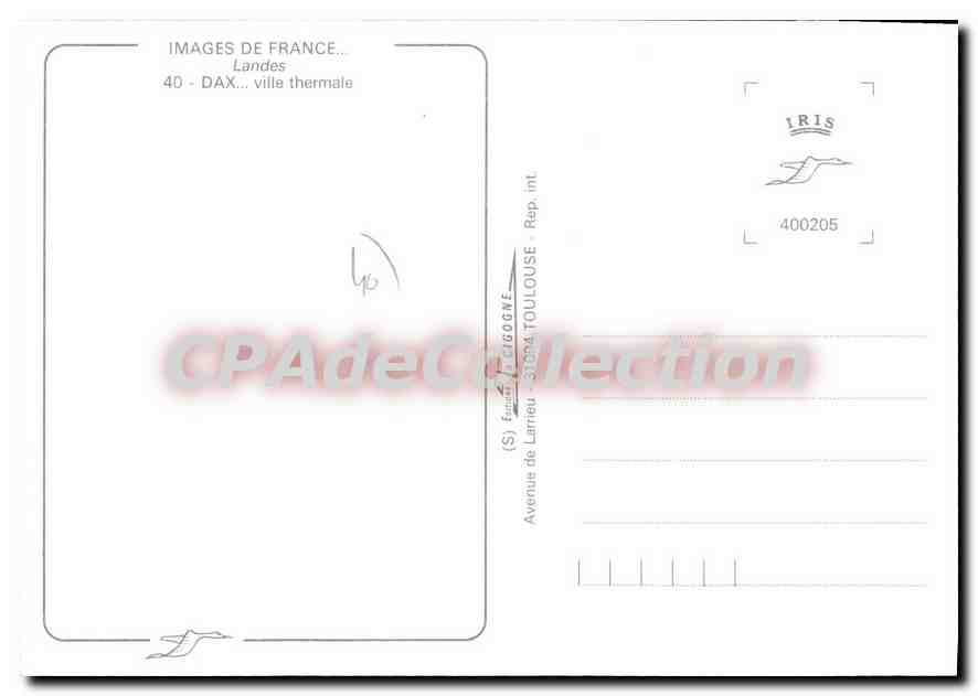 CPSM Dax Ville Thermale — Verso
