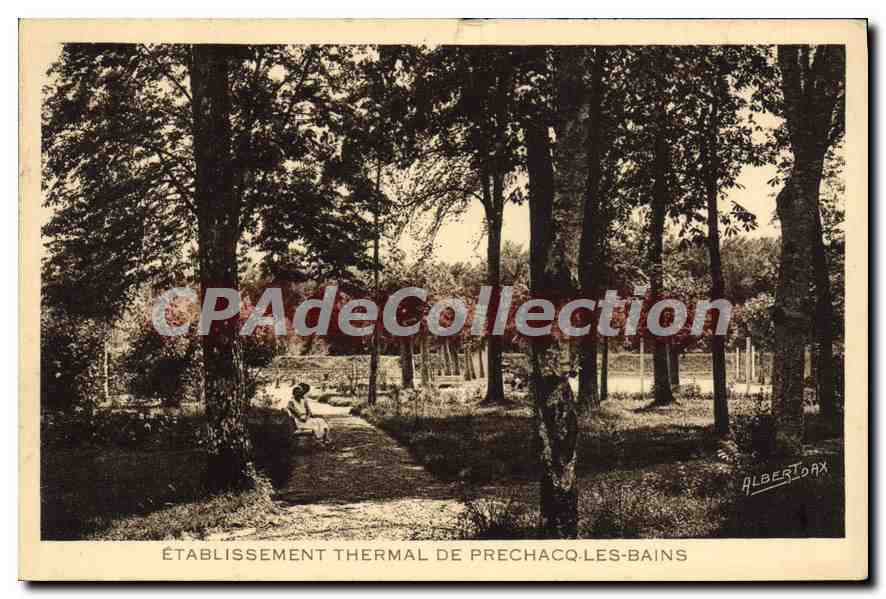 Établissement Thermal de Préchacq-les-Bains — vue du parc — Albert Dax