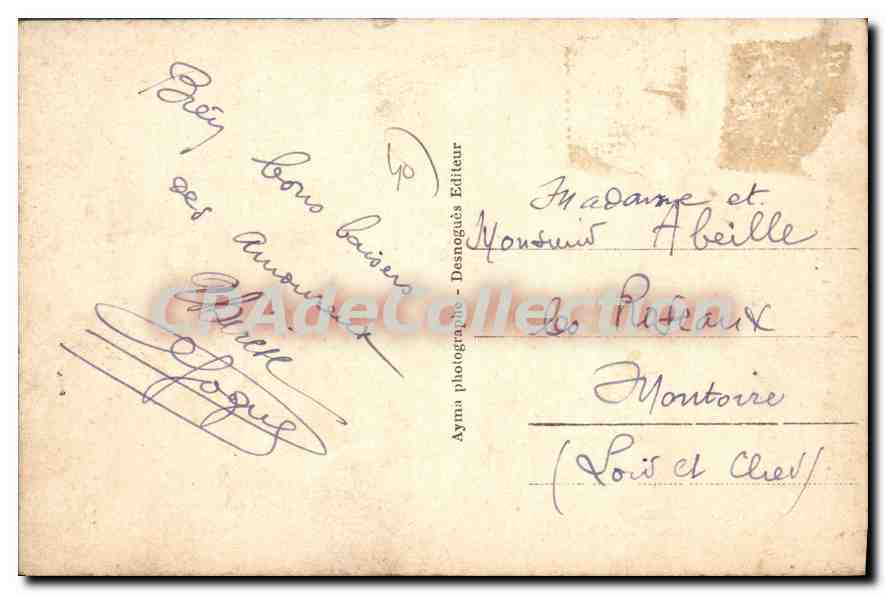 CPA Geaune Tour Des Augustins — Verso