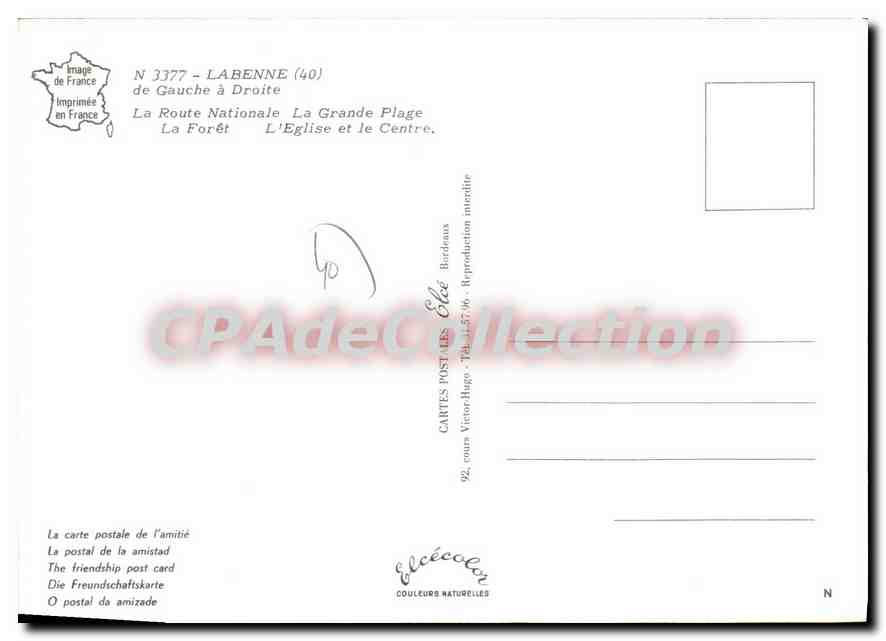Labenne — vue aérienne, plage, forêt, église — Éditeur Élécé — Reverso