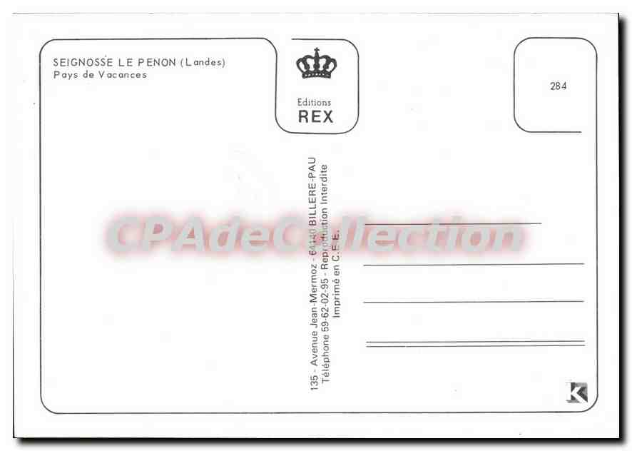 CPSM Seignosse Le Penon Pays De Vacances — Verso