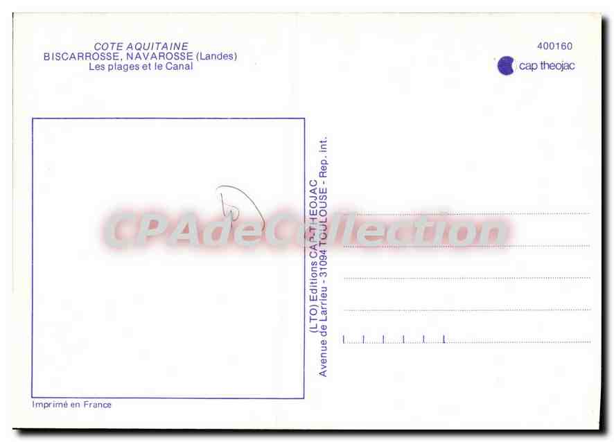 CPSM Biscarrosse Navarosse Les Plages Et Le Canal — Verso