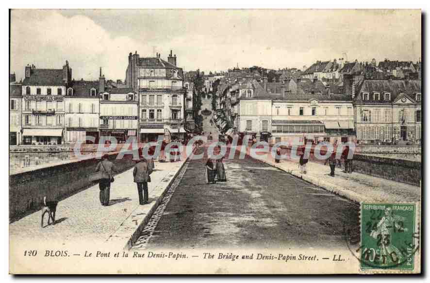 Blois — Le Pont et la Rue Denis-Papin — LL. — Éditeur LL. n°120