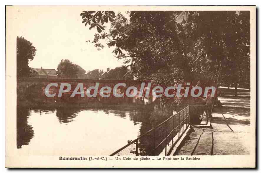 Romerantin (Loire-et-Loire) — Un Coin de pêche — Le Pont sur la Sauldre