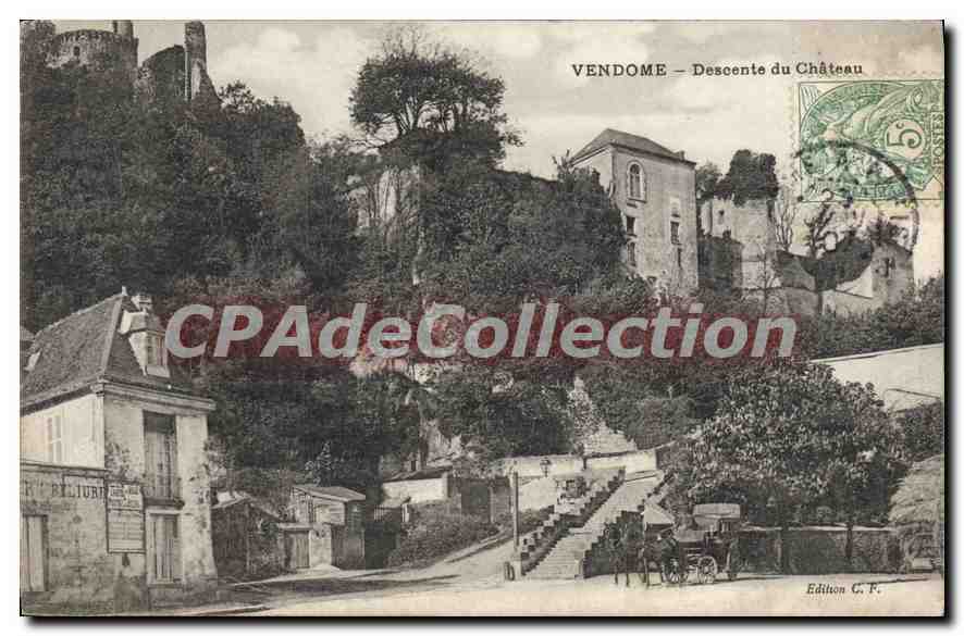 VENDOME — Descente du Château — Édition C. F. - Anverso