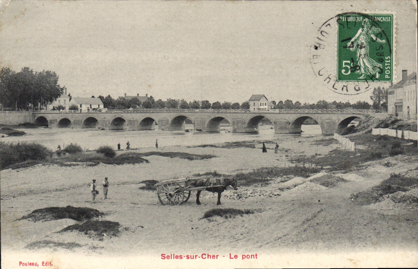 CPA Selles Sur Cher Le Pont