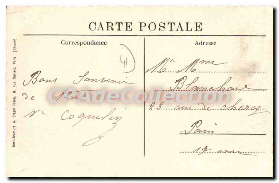 CPA Selles Sur Cher Le Pont — Verso